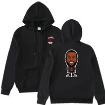 XIDIUDIU NBA 마이애미 히트 드웨인 웨이드 농구 후드집업 후드티 H0172