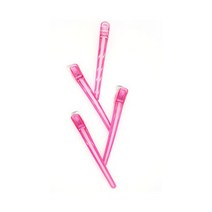 FEEL JAPAN Hair Clips 필핀셋 헤어핀셋 커트핀셋 드라이핀셋 튼튼한핀셋 미용실핀셋 젤리컬러핀셋 미끄럼방지핀셋, 1세트=4개 클리어핑크, 4개