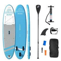 패들보드 공기주입식 웨이크서핑 물놀이 보드 수상레저 서핑 SUP, 블루화이트310x79x12cm
