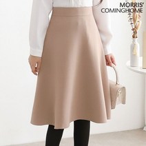 모리스커밍홈 도톰 플레어 미디 스커트 M2211SK102D