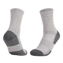 겨울 여성 남성 열 스키 양말 두꺼운면 스포츠 스노우 보드 사이클링 하이킹 무릎 높이 보온 양말, EU 43-46, 밝은 회색