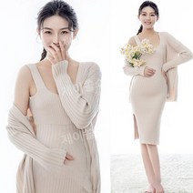 임산부원피스 만삭 촬영 드레스 의상 임부복 셀프 촬영