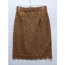 유니클로 브라운 펀칭 미디스커트 여 M / 1005688