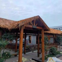 10개 세트 빈티지 민속촌 골동품 인조 볏짚 짚 초가집 지붕 갈대 한옥 인테리어 주막 주접 술집 음식점 식당 파고라 정자 지붕재, 05.갈색 10개