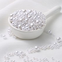 비즈공예재료 레진아트 600800Pcs 다채로운 ABS 모조 의류 진주 믹스 38mm 구멍이 있는 둥근 구슬 DIY 팔찌 매력 목걸이 만들기위한, 60g, White