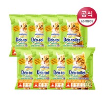 LG유니참 데오토일렛 사막화 방지 소취 항균 고양이 화장실 모래 2L x 8개