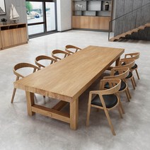 우드슬랩 회의 카페 테이블 통원목 식탁 1800 2000 3000, 160 x 70 x 75 두께 5cm