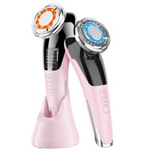 갈바닉 스파 얼굴 피부 클린 EMS 얼굴 클린 뷰티 머신 갈바니 스파 LED 광자, 02 PINK SET