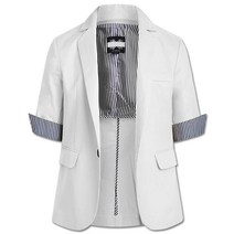 린넨 원버튼 7부 자켓 (FR087)