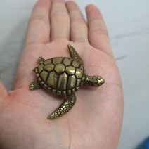 인스 감성 소품 미니 귀여운 황동 거북이 빈티지 거북이 동상 금속 그림 동물 조각 홈, 바다거북