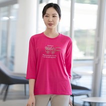 모슬린 엄마옷 마차자수 7부티셔츠 ETS203280 마담 미시옷 중년여성의류 빅사이즈 50대 60대여성옷