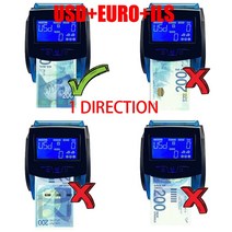 미니 핸디 지폐 UV MG 감지 기계 유로 노트 USD EUR 현금 용 돈 청구서 감지기 배터리가있는 Dinero