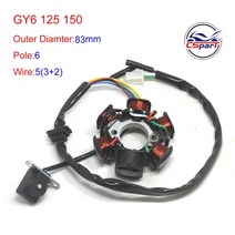 68 11 코일 마그네토 고정자 GY6 125cc 152QMI Taotao Kazuma 스쿠터 ATV 쿼드 고 카트 버기 부품, 01 6 Pole