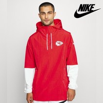 나이키 NFL 캔사스 시티 나일론 우븐 바람막이 자켓 레드 컬러블럭