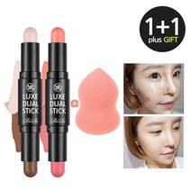 1+1+워터퍼프 / 리르 듀얼스틱 / 컨투어링 메이크업, 듀얼스틱_1호+1호+워터퍼프, 상세설명 참조