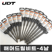 UDT 4날 SDS PLUS 해머드릴비트 콘크리트 기리, 4날 SDS 25mm (25x460mm)