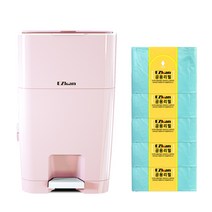 이지캔 기저귀 쓰레기통 27L + 5롤, 핑크