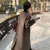 위위브렌 여성용 데일리 캐주얼 롱 정장 코트