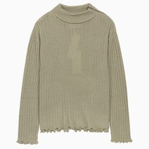 (당일) 22FW 메종 마르지엘라 스티치 넥 지퍼 그린 여성 골지 니트 S51HA1172 S17978 705
