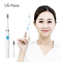 라이프매니아 ES-1040 음파진동칫솔/전동칫솔, 온온쿠팡 칫솔모 4개입