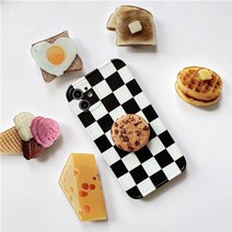 Linkvu 브런치 프린팅 아크릴 폰톡 스마트톡 스콘 치즈 아이스크림, 본상품선택, 1, 브런치폰톡_스콘