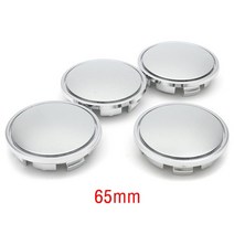 자동차휠캡 4pcs 자동차 빈 휠 허브 센터 캡 56mm 60mm 65mm 68mm 림 커버 자동 로고 없음 배지 범용 외부 스타일링 액세서리, 65mm 실버, 4개