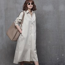M576 베이직 슬릿포인트 롱원피스/오버핏원피스/반오픈셔츠/언발란스셔츠