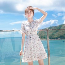 플라워원피스 145 키 작은 사람 보여 하이 스위트 150CM 어리다 여성 여름옷 코디 스윗 짧은 XS 2229564835