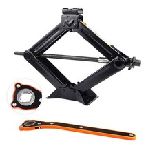 CPROSP 차량용 시저 잭 [2.5T/550파운드] 휠 렌치 및 래칫 포함 SUV 자동차에 이상적, 2.5T