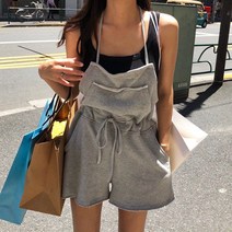 메이킹유 반바지 멜빵바지 나시세트 허리끈조임 0969꼬끄점프수트세트