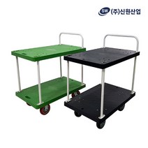 손수레카트 신원산업 2단대차 일반스틸 녹색 대형, 상세 참조