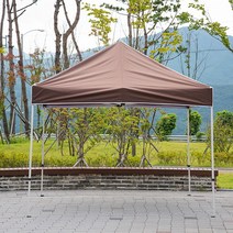 햇빛 가리개 캐노피 천막 3X3 스틸 골조+지붕 그늘막, 귀여운여인 32mm스틸 3X3_홍백
