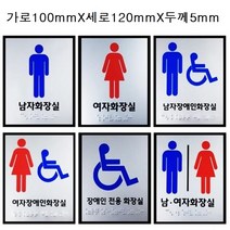 국산 라인케어 화장실 점자 촉지판 시각 장애인용 안내판 표지판 스티커 알림, 장애인전용화장실