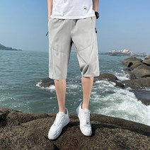 남자 반바지 남자 트레이닝바지 스판 7부 반바지
