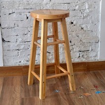 원목바의자 높은의자 바텐의자 원형 스툴 60 70 80, 60cm 스툴