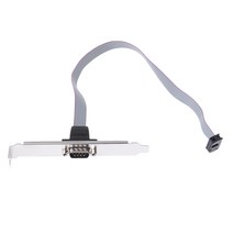 RS232 DB9 9PIN COM 포트 리본 직렬 케이블 커넥터 브래킷이 28cm 케이블, 검은색