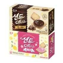 해태제과 샌드에이스 초코 204g + 핑크레몬 204g, 1set