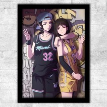 더 퍼스트 슬램덩크 굿즈 판플랫 THE FIRST SLAM DUNK 극장판 smb001, 블랙 프레임, 46