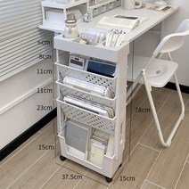 틈새 이동식 바퀴 책장 달린 책꽂이 서재인테리어 서류장 간이 보조 무빙 이동형, 흰색
