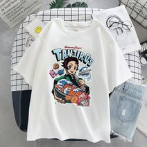 옴니뷰 Anime T-shirt men Graphic Cartoon Titan Attack Shingeki No Kyojin 티셔츠 하라주쿠 오버사이즈, 09 S9205-White_05 XL