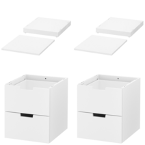 이케아 서랍장 NORDLI 노르들리 모듈식2단서랍장 화이트 40x45 cm