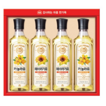 해표 500ml 고급유 2호 해바라기유 + 카놀라유 세트 + 쇼핑백, 2세트