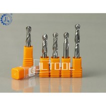 목공엔드밀 라우터 비트 밀링 1pc 6MM 55 ° 두 피리 공 코 엔드 밀 Cnc 커터 Arcylic Pvc Mdf 하드 우드 등 3D 표면 가공, 3.175x2x8