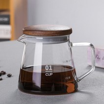 아스케이지 SHXING-인기 판매 유리 커피 포트 뚜껑 방진 아카시아 나무 공유 냄비 손 세척 세트, 02 300ML