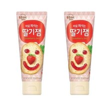 복음자리 바로 짜먹는 딸기 잼100g 과일 청 퓨레 토스트 소스 홈카페 라떼 만들기, 2개