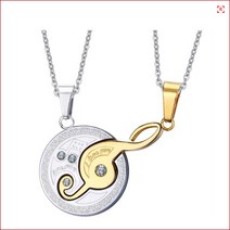 커플목걸이 Music Gold 이번생은내가기쁨 +선물케이스 보증서