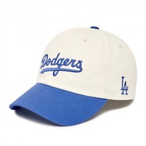 MLB 컬시브 배색 언스트럭쳐 볼캡 LA (D.Blue)