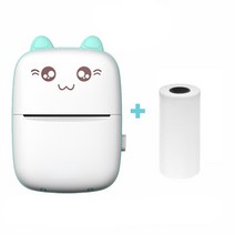 미니 C9 포토 포켓 프린터 휴대용 잉크 프리 열 프린터 57mm 종이 무선 BT 200dpi 안드로이드 IOS 프린터 크리스마스 선물, C9 블루 1롤