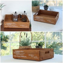 슈가범벅 엔틱 인테리어 소품 다용도 우드박스 주방소품 용품수납 화분정리대 원목 바스켓, 우드박스 1개