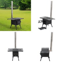 라온지니 접이식 화목난로 57.5X46CM 캠핑화롯대 불멍화로 캠핑화로